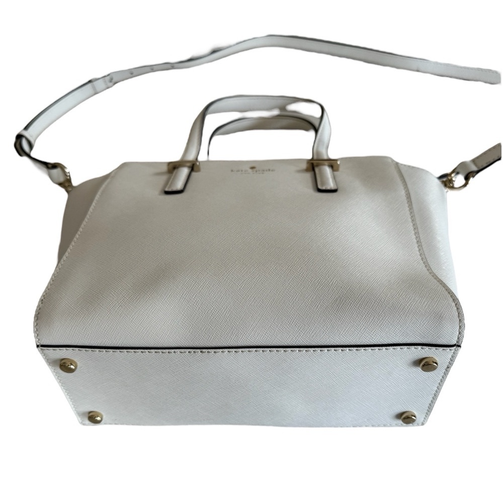 Kate Spade Cedar Street Small Hayden Leather Top-Handle Tote White. - Picture 8 of 9